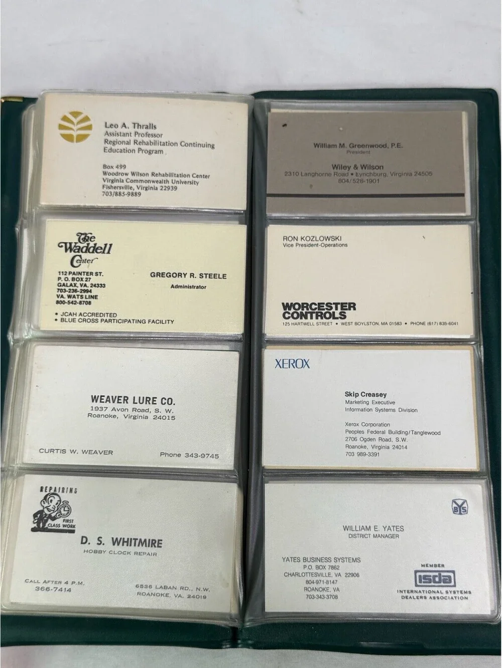 Vintage 1950 To 1990 Mid Century Business Card Binders & Cards Nice Collection